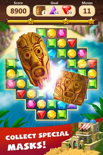 Jewels Planet - Match 3 Puzzle [МОД Меню] APK Android Screenshot 5