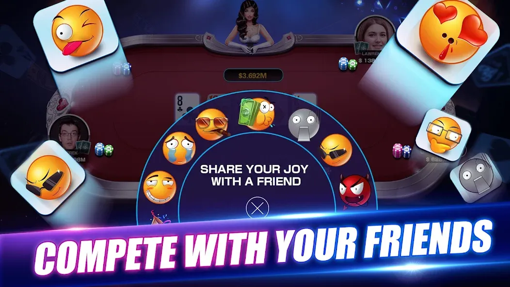 Winning Poker™ - Texas Holdem (Виннинг Покер) [МОД Меню] APK Android Screenshot 2