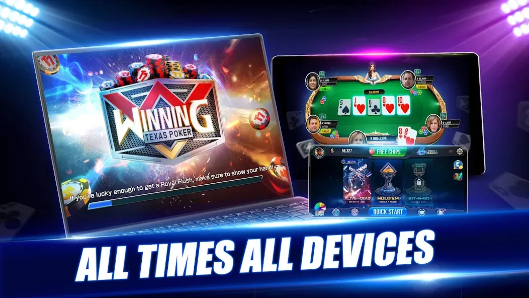 Winning Poker™ - Texas Holdem (Виннинг Покер) [МОД Меню] APK Android Screenshot 5