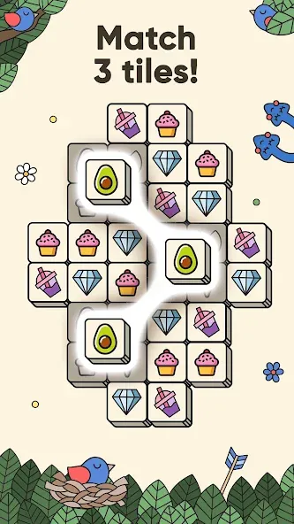 3 Tiles - Tile Matching Games (Тайлс) [МОД Много денег] APK Android Screenshot 1