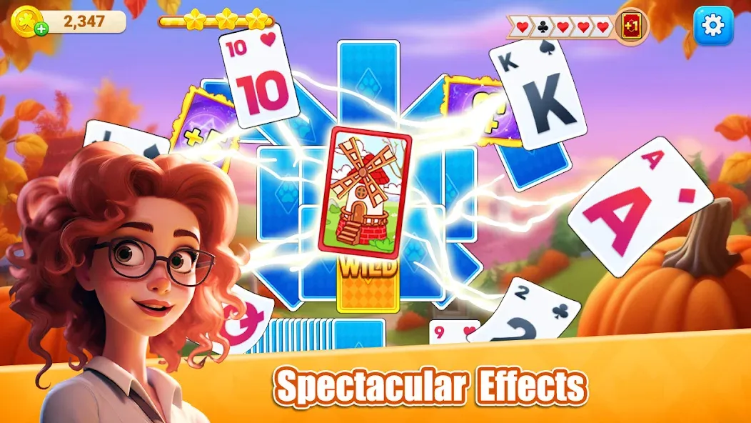 Solitarie TriPeaks  K (солитарий) [МОД Бесконечные монеты] APK Android Screenshot 2