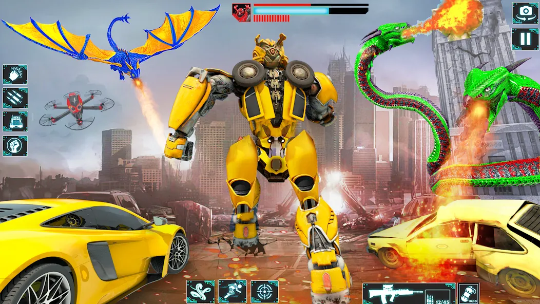 Snake Car Robot Transformation (Снейк Кар Робот Трансформейшн) [МОД Premium] APK Android Screenshot 2