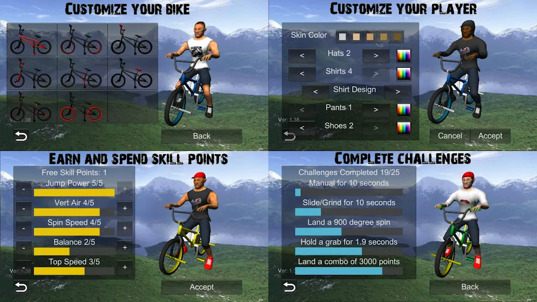 BMX Freestyle Extreme 3D (Фристайл Экстрим 3D) [МОД Бесконечные монеты] APK Android Screenshot 5