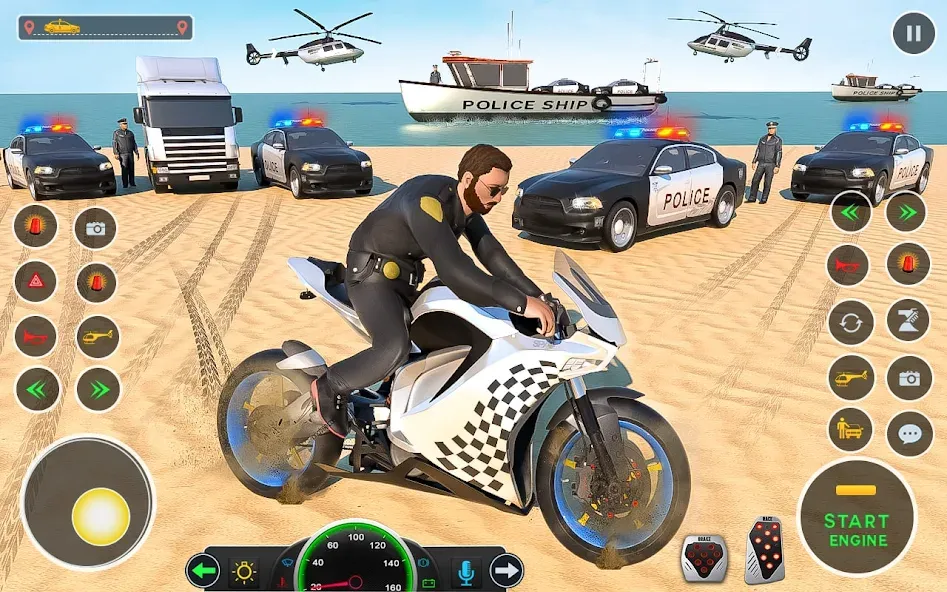 Police Car Driving: Car Games (ЮС Полис Кар Транспорт Трак) [МОД Все открыто] APK Android Screenshot 2