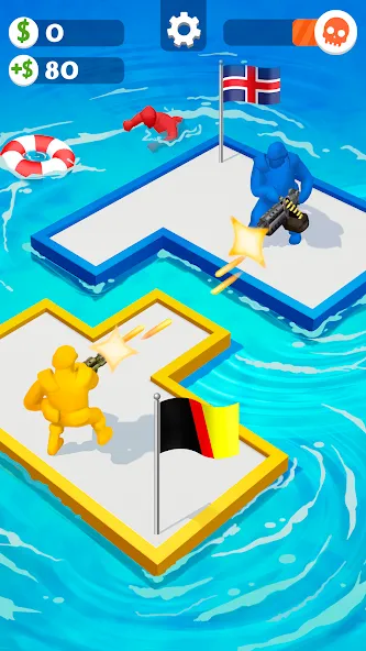 War of Rafts: Crazy Sea Battle (Война плотов) [МОД Меню] APK Android Screenshot 3