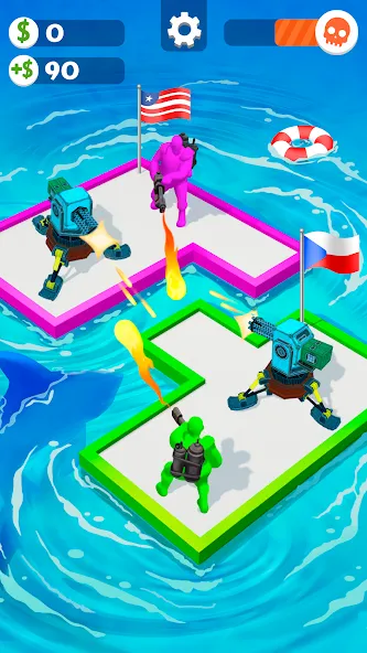 War of Rafts: Crazy Sea Battle (Война плотов) [МОД Меню] APK Android Screenshot 4