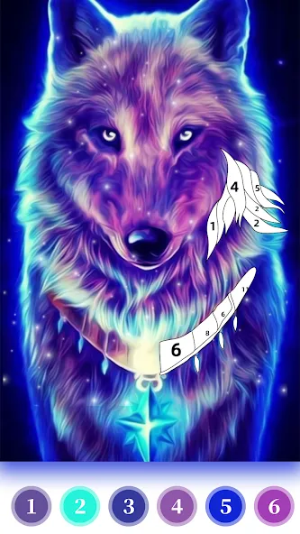 Wolf Coloring Book Color Game (Вульф Колоринг Бук Колор Гейм) [МОД Много денег] APK Android Screenshot 1