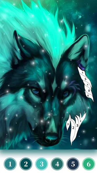 Wolf Coloring Book Color Game (Вульф Колоринг Бук Колор Гейм) [МОД Много денег] APK Android Screenshot 3