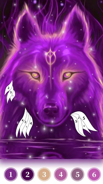 Wolf Coloring Book Color Game (Вульф Колоринг Бук Колор Гейм) [МОД Много денег] APK Android Screenshot 4