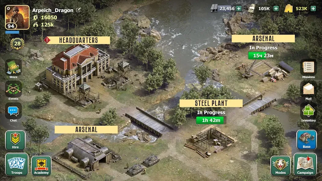 Heroes of Wars: WW2 Battles (2 (Хероэс оф Варс) [МОД Все открыто] APK Android Screenshot 5